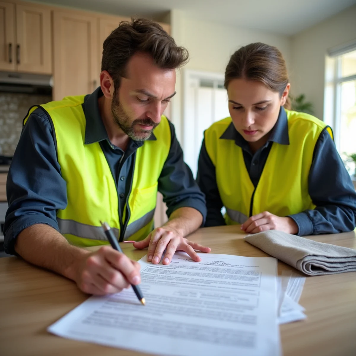 Homeowner reviewing Florida windstorm insurance policy declarations and hurricane deductibles