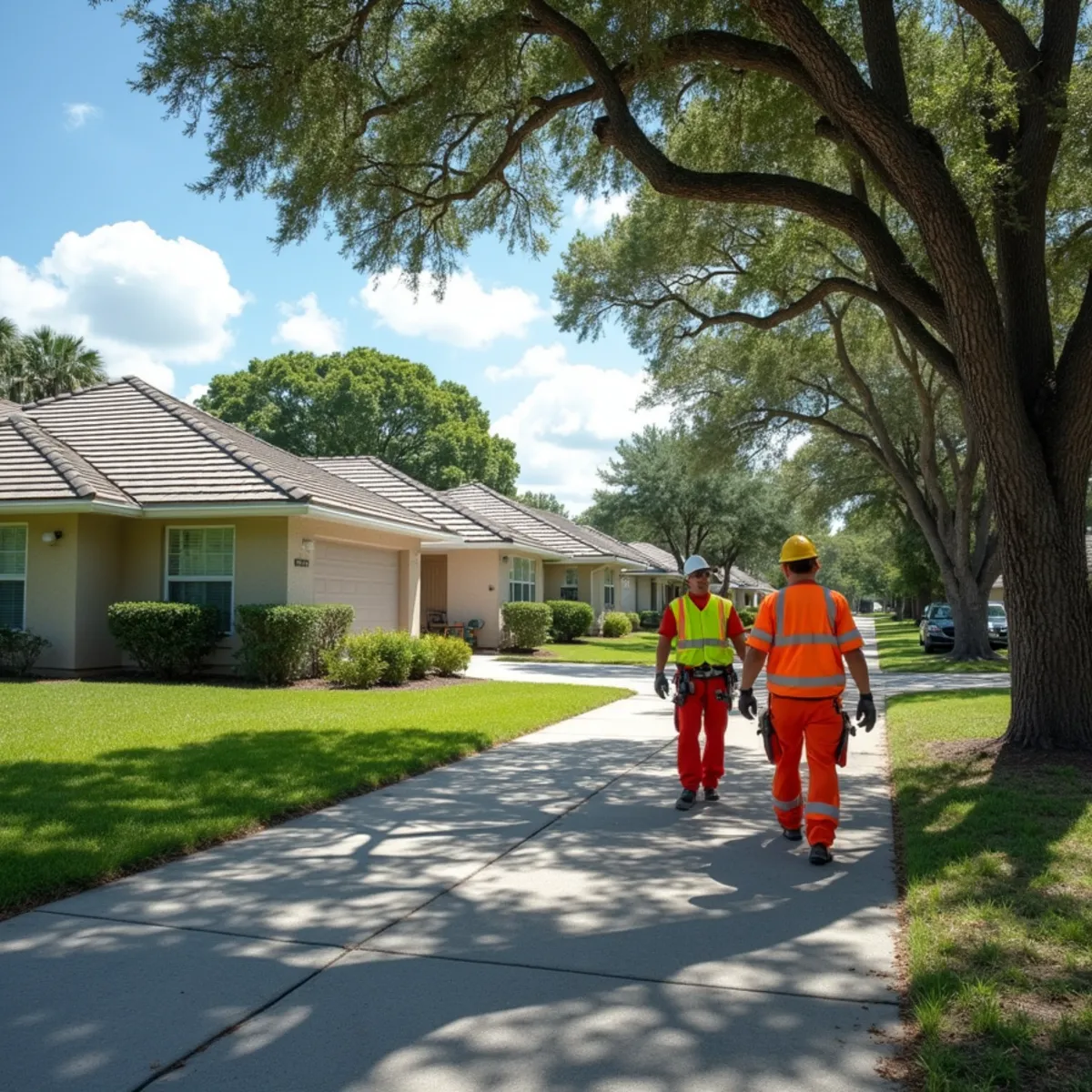 Residential roof repair on 1960s block home in Largo, FL