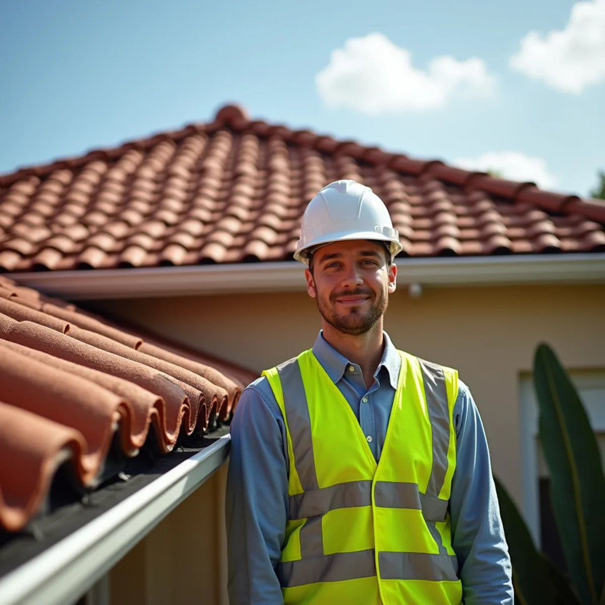 Executive subdivision tile roof in Lansbrook Palm Harbor Florida