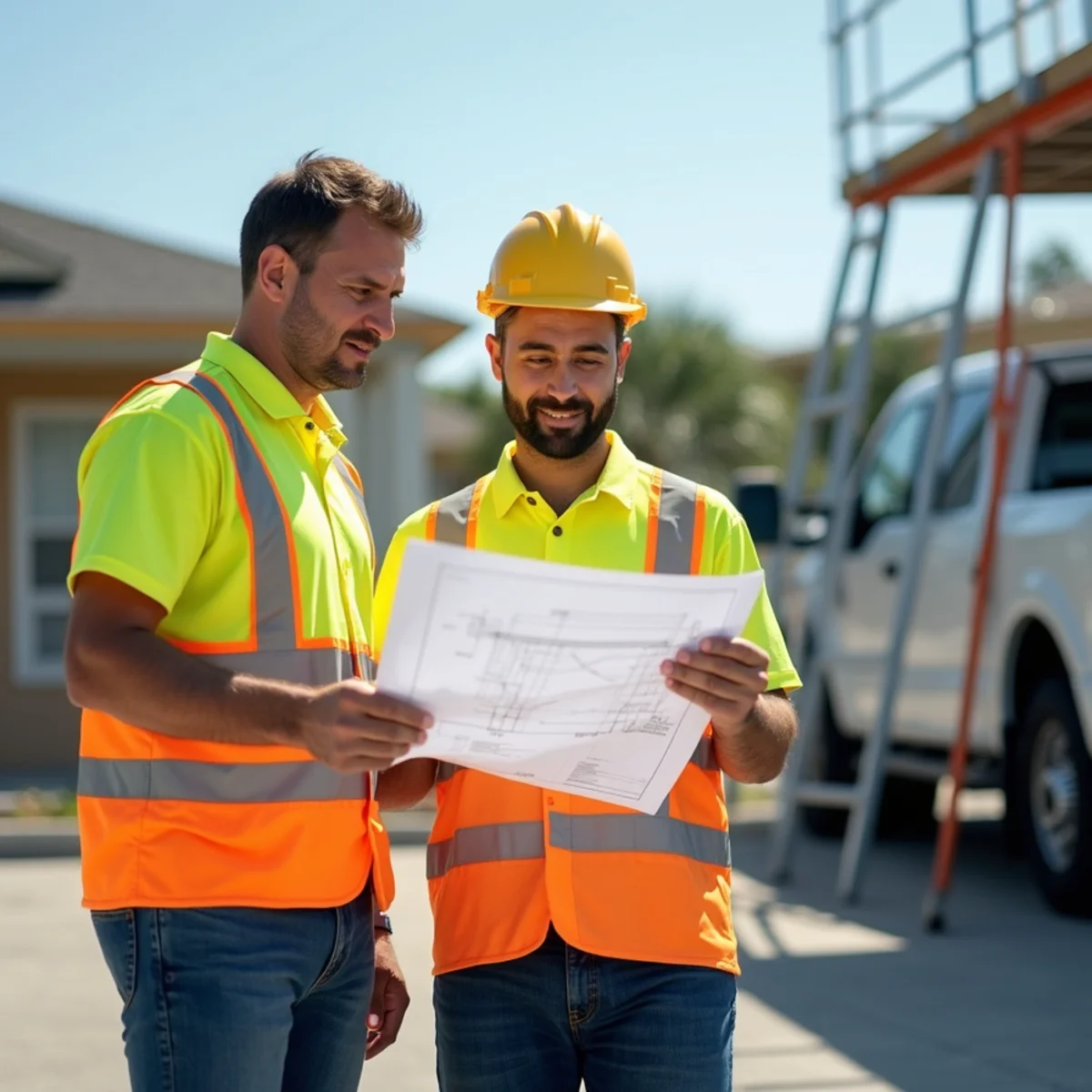 Pinellas County commercial and residential roofing contractors service fleet